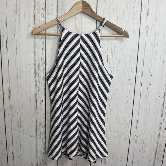 NWT Umgee Striped Tank Top Metallic Stripes Size Small Adjustable straps - Picture 9 of 12